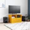 Mueble para TV de acero amarillo mostaza 67x39x44 cm 3