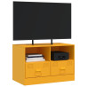 Mueble para TV de acero amarillo mostaza 67x39x44 cm 4