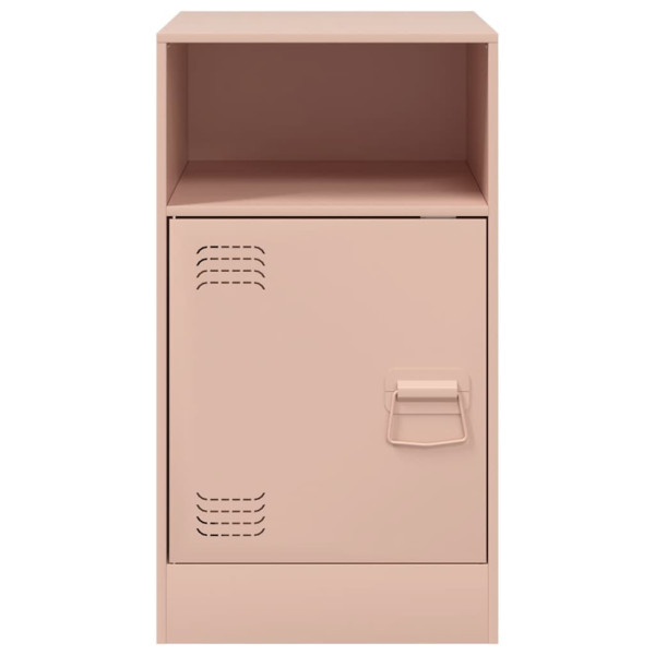 Mesas de cabeceira 2 pcs 34.5x39x62 cm aço rosa M 5