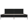 Estrutura de cama 200x200 cm derivados de madeira/metal preto 4