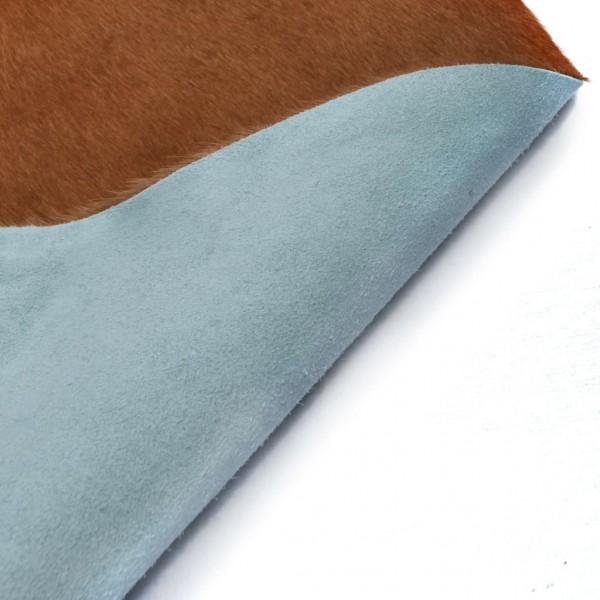 Tapete em pele de vaca genuína 150x170 cm castanho e branco M 4