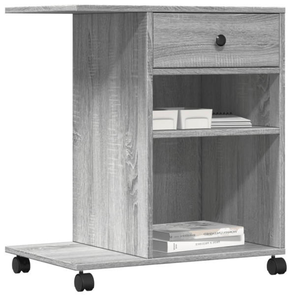Soporte para impresora con ruedas gris Sonoma 60x40x68.5 cm M 4