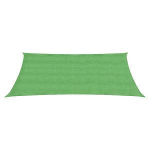 Toldo de vela rectangular HDPE verde claro 160 g/m² 2x3.5 m H