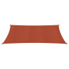 Toldo de vela rectangular HDPE terracota 160 g/m² 3.5x5 m 2