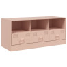 Mueble para TV de acero rosa 99x39x44 cm 2