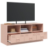 Mueble para TV de acero rosa 99x39x44 cm 5
