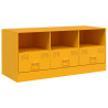 Mueble para TV de acero amarillo mostaza 99x39x44 cm 2