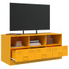 Mueble para TV de acero amarillo mostaza 99x39x44 cm 5