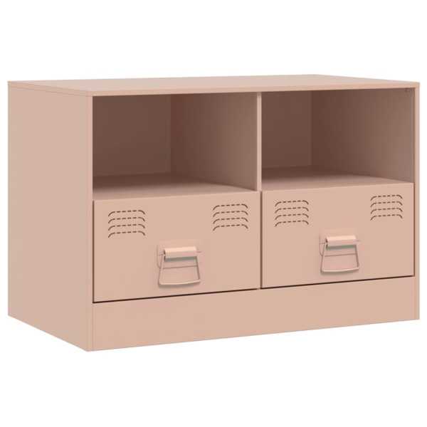 Mueble para TV de acero rosa 67x39x44 cm M 2