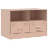 Mueble para TV de acero rosa 67x39x44 cm 2