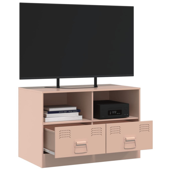 Mueble para TV de acero rosa 67x39x44 cm M 5