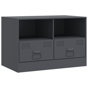 Mueble para TV de acero gris antracita 67x39x44 cm H