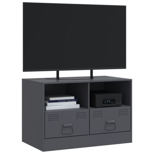 Mueble para TV de acero gris antracita 67x39x44 cm M 4