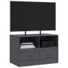 Mueble para TV de acero gris antracita 67x39x44 cm 4