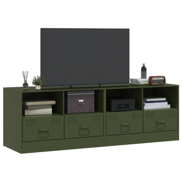 Móveis de TV 2 pcs 67x39x44 cm aço verde azeitona M 3