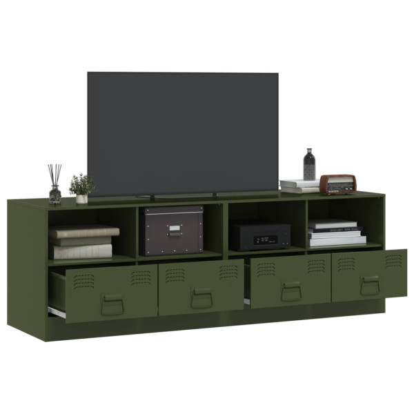 Móveis de TV 2 pcs 67x39x44 cm aço verde azeitona M 4
