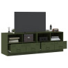 Muebles para TV 2 unidades acero verde oliva 67x39x44 cm 4