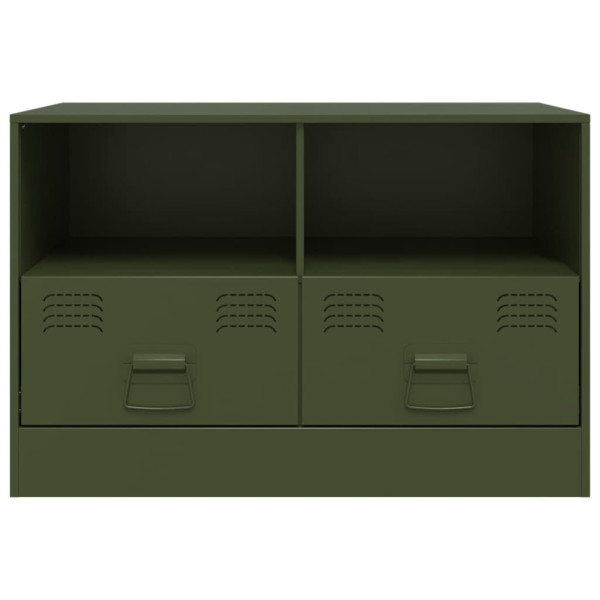 Muebles para TV 2 unidades acero verde oliva 67x39x44 cm M 5