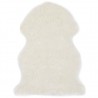 Alfombra de piel de oveja sintética blanco 60x90 cm 1