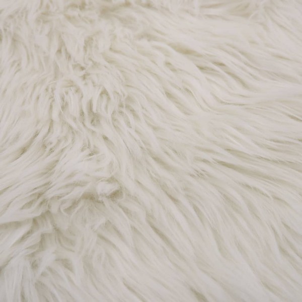 Alfombra de piel de oveja sintética blanco 60x90 cm M 2