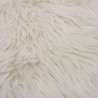 Alfombra de piel de oveja sintética blanco 60x90 cm 2