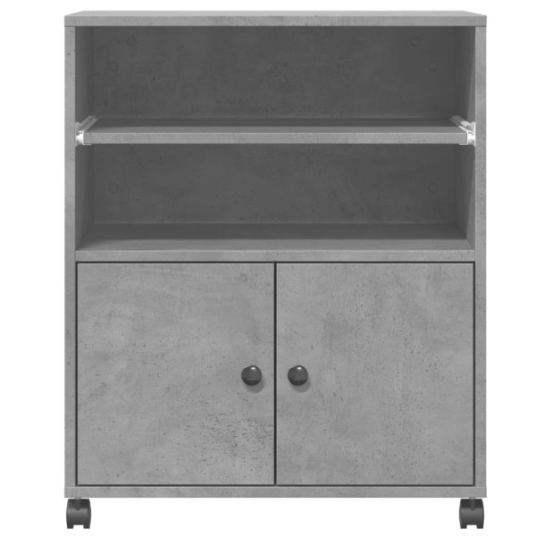 Soporte para impresora con ruedas gris hormigón 60x48x74 cm M 5