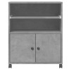 Suporte para impressora com rodas 60x48x74 cm cinzento cimento 5