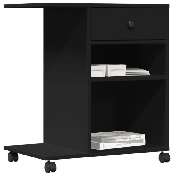 Soporte para impresora con ruedas negro 60x40x68.5 cm M 4