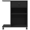 Soporte para impresora con ruedas negro 60x40x68.5 cm 5