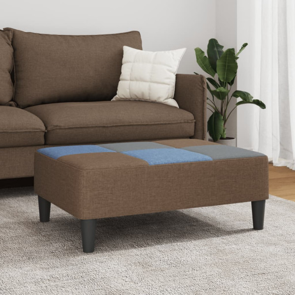 Apoio de pés 77x55x31 cm retalhos de tecido M 3