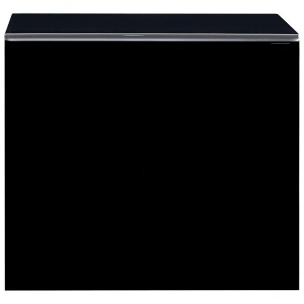 Mesa de centro de vidrio templado negro 50x50x45 cm M 3