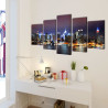 Set decorativo de lienzos para pared Nueva York noche 200 x 100 cm 2