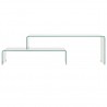 Set mesas de centro 2 pzas vidrio templado 90x30x20/110x30x40cm 2