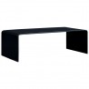 Mesa de centro de vidrio templado negro 98x45x31 cm 1