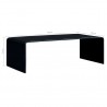 Mesa de centro de vidrio templado negro 98x45x31 cm 5