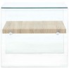 Mesa de centro de vidrio templado transparente 50x50x45 cm 4
