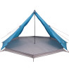 Tenda familiar tipi para 8 pessoas impermeável azul 2