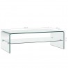 Mesa de centro de vidrio templado transparente 98x45x31 cm 5