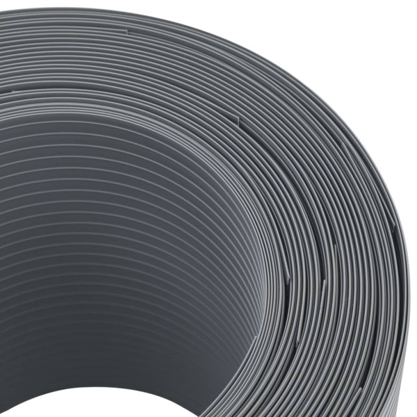 Telas privacidade p/ jardim 10 pcs 252.5x19 cm PVC cinzento M 4