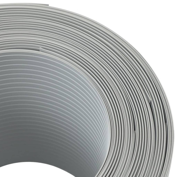 Telas privacidade p/ jardim 10 pcs 252.5x19 cm PVC cinza claro M 4