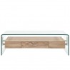 Mesa de centro de vidrio templado transparente 98x45x31 cm 2