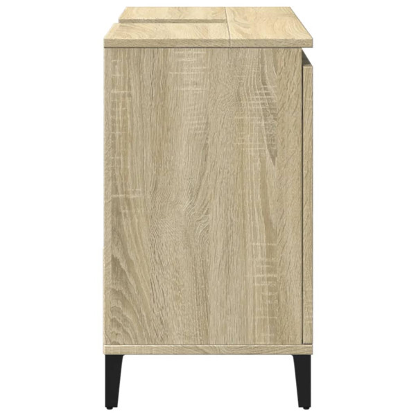Armario de baño madera contrachapada roble Sonoma 65x33x60 cm M 3