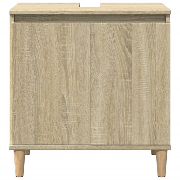 Armario de lavabo madera contrachapada roble Sonoma 58x33x60 cm M 4