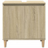 Armario de lavabo madera contrachapada roble Sonoma 58x33x60 cm 4