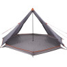 Tienda familiar tipi para 8 personas impermeable gris naranja 2