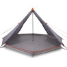 Tenda familiar tipi para 8 pessoas impermeável cinza/laranja 4