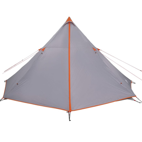 Tienda familiar tipi para 8 personas impermeable gris naranja M 5