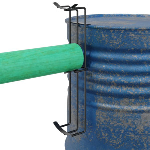 Copas de salto de barril 2 unidades acero negro H