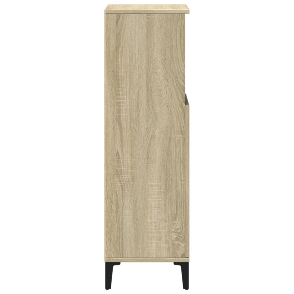 Armario de baño madera contrachapada roble Sonoma 30x30x100 cm M 5