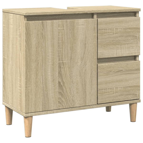 Armario de baño madera contrachapada roble Sonoma 65x33x60 cm M 2